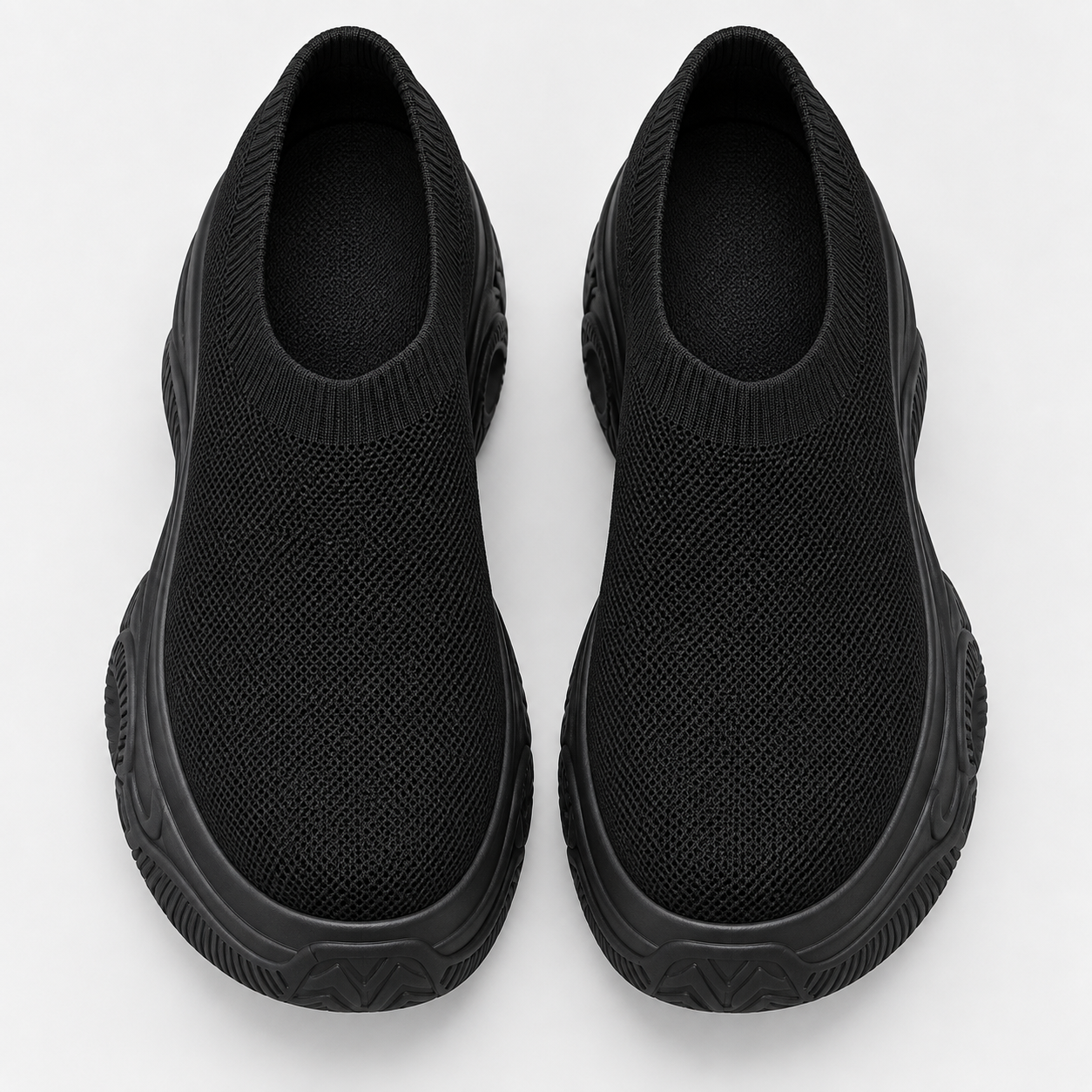 Knit Platform Slip-On Sneakers