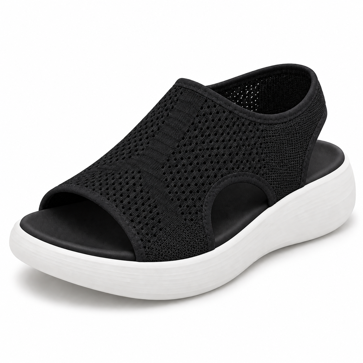 Breathable Knit Platform Sandals