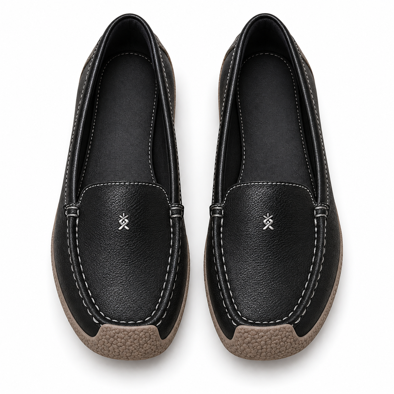 Cushioned Suede-Look Loafers