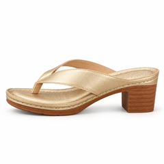 Chunky-Heel Thong Sandals