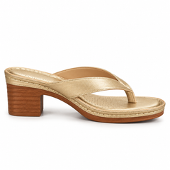 Chunky-Heel Thong Sandals