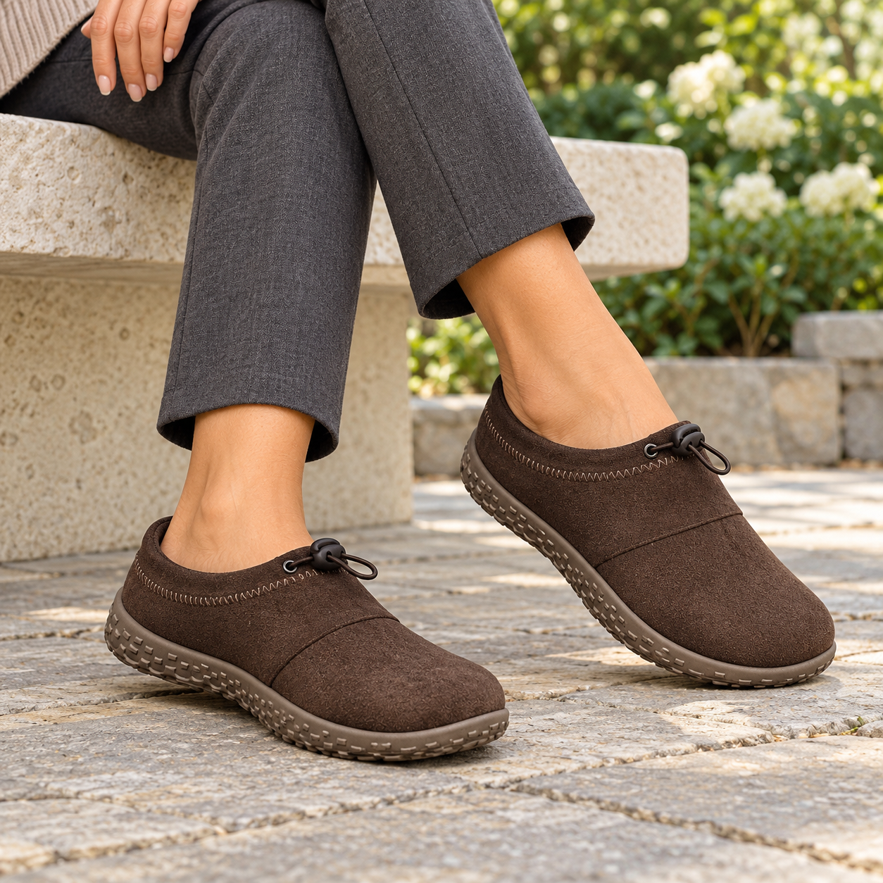 Round-Toe Comfort Walking Shoes