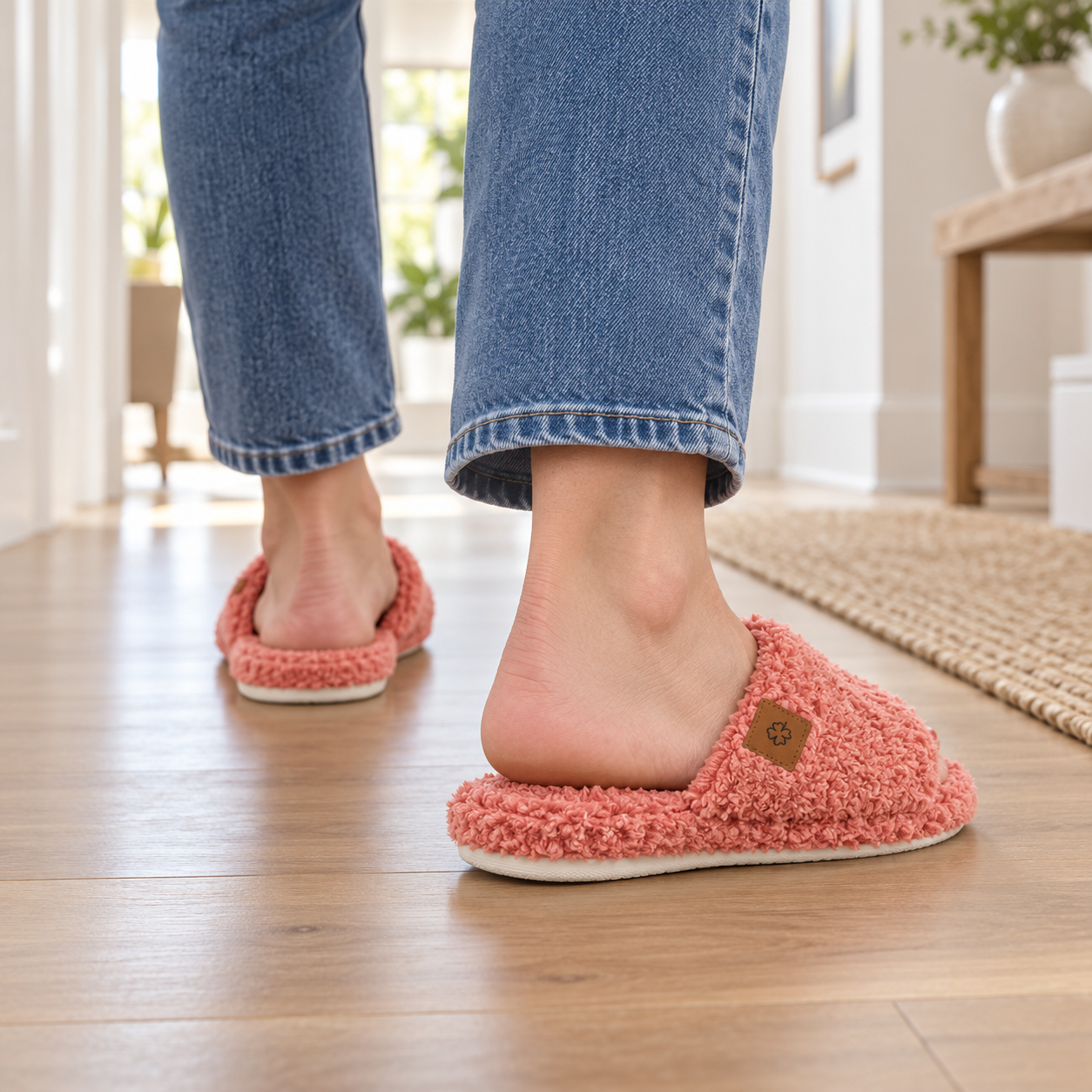 Teddy Fleece House Slides