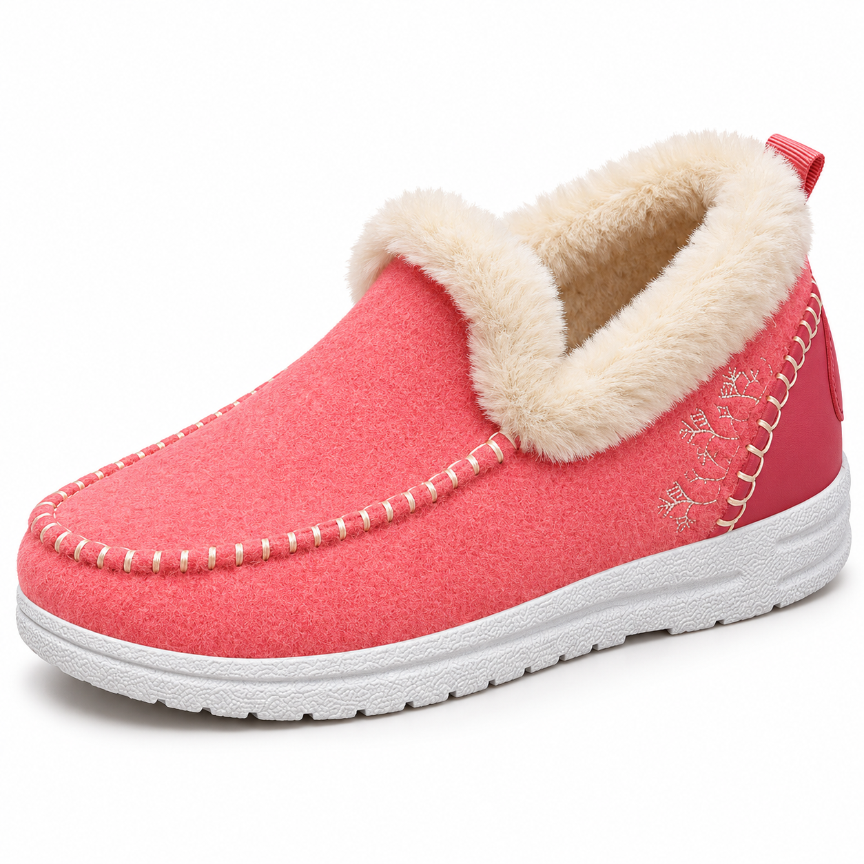 Fleece-Lined Slip-On Winter Boots
