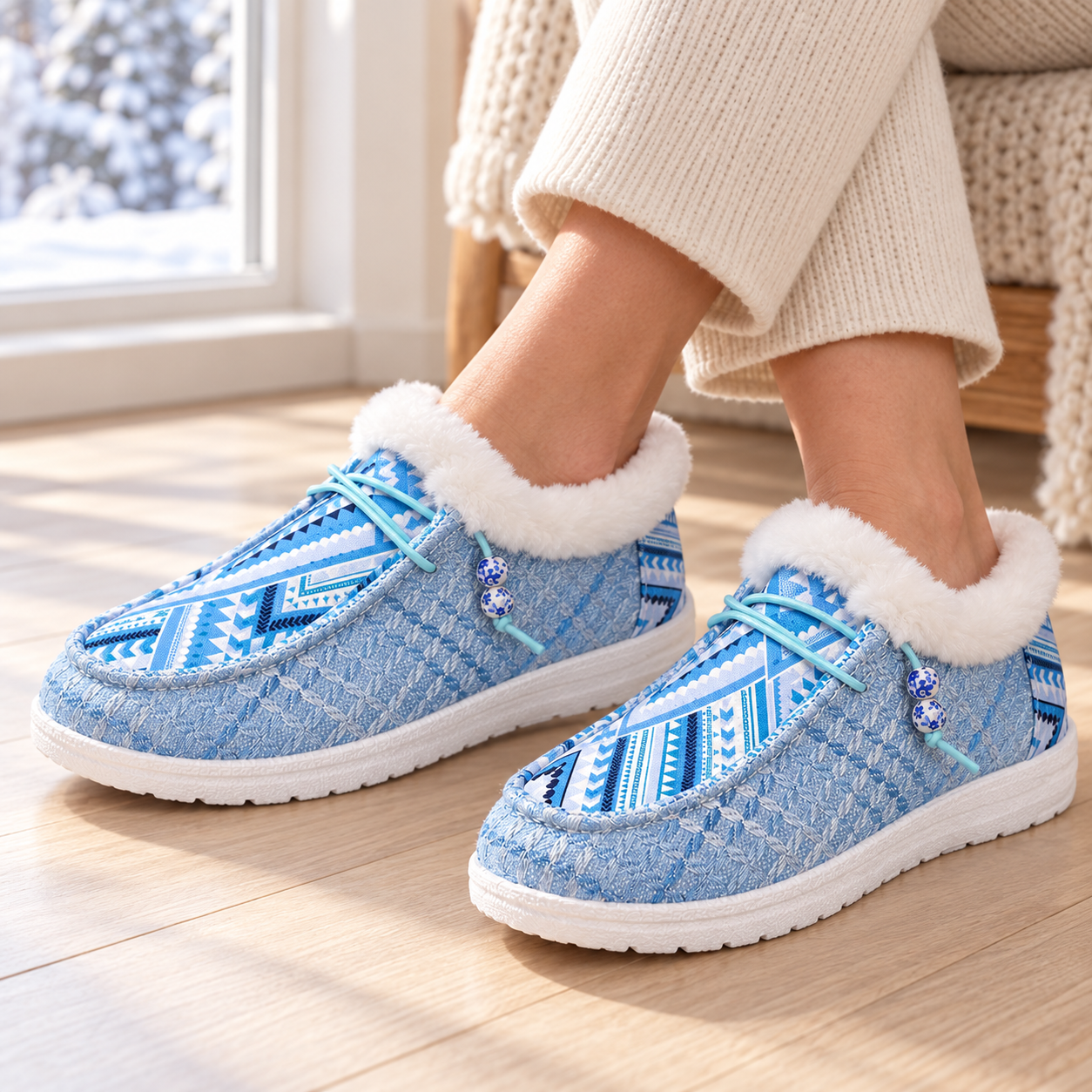 Plush-Lined Winter Moccasins