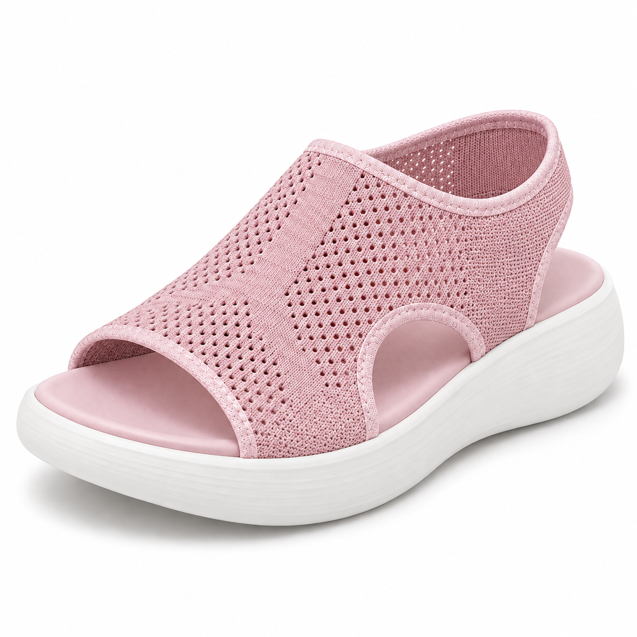 Breathable Knit Platform Sandals