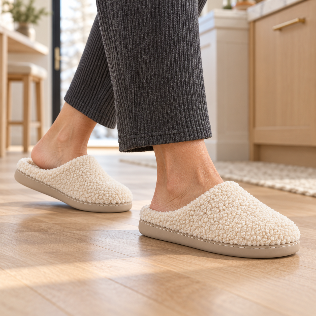Cozy Sherpa Mule Slippers