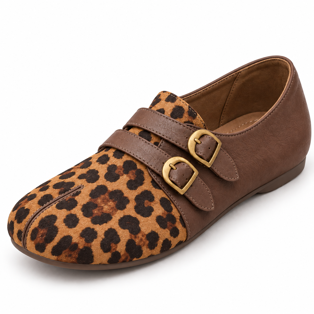 Double-Buckle Suede Loafers