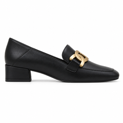 Square-Toe Convertible Buckle Loafers