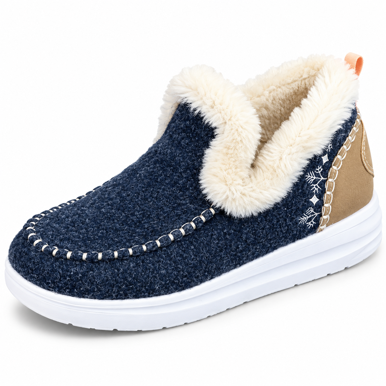 Fleece-Lined Slip-On Winter Boots