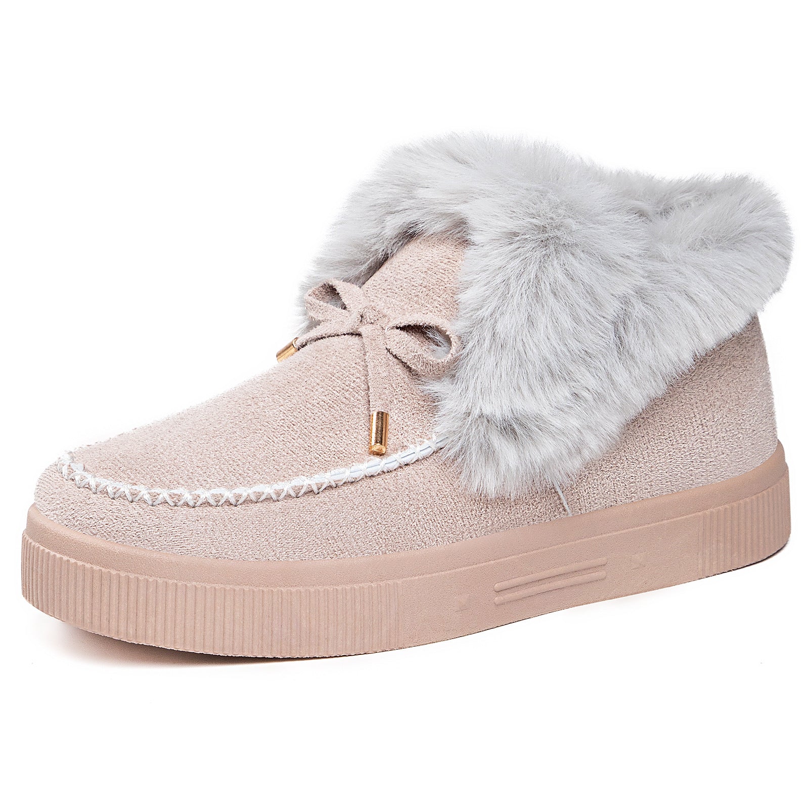 🔥55% OFF TODAY🔥2026 Women's Cozy Winter Ankle Boots – Warm Furry Bow Style