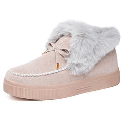 🔥55% OFF TODAY🔥2026 Women's Cozy Winter Ankle Boots – Warm Furry Bow Style