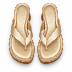 Chunky-Heel Thong Sandals