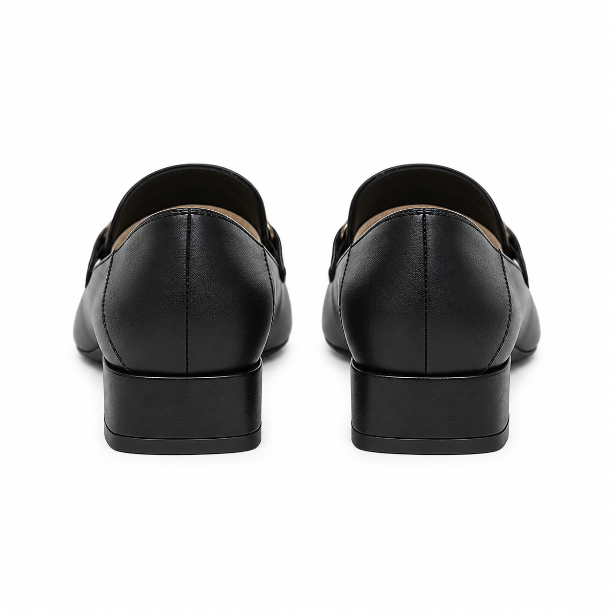 Square-Toe Convertible Buckle Loafers