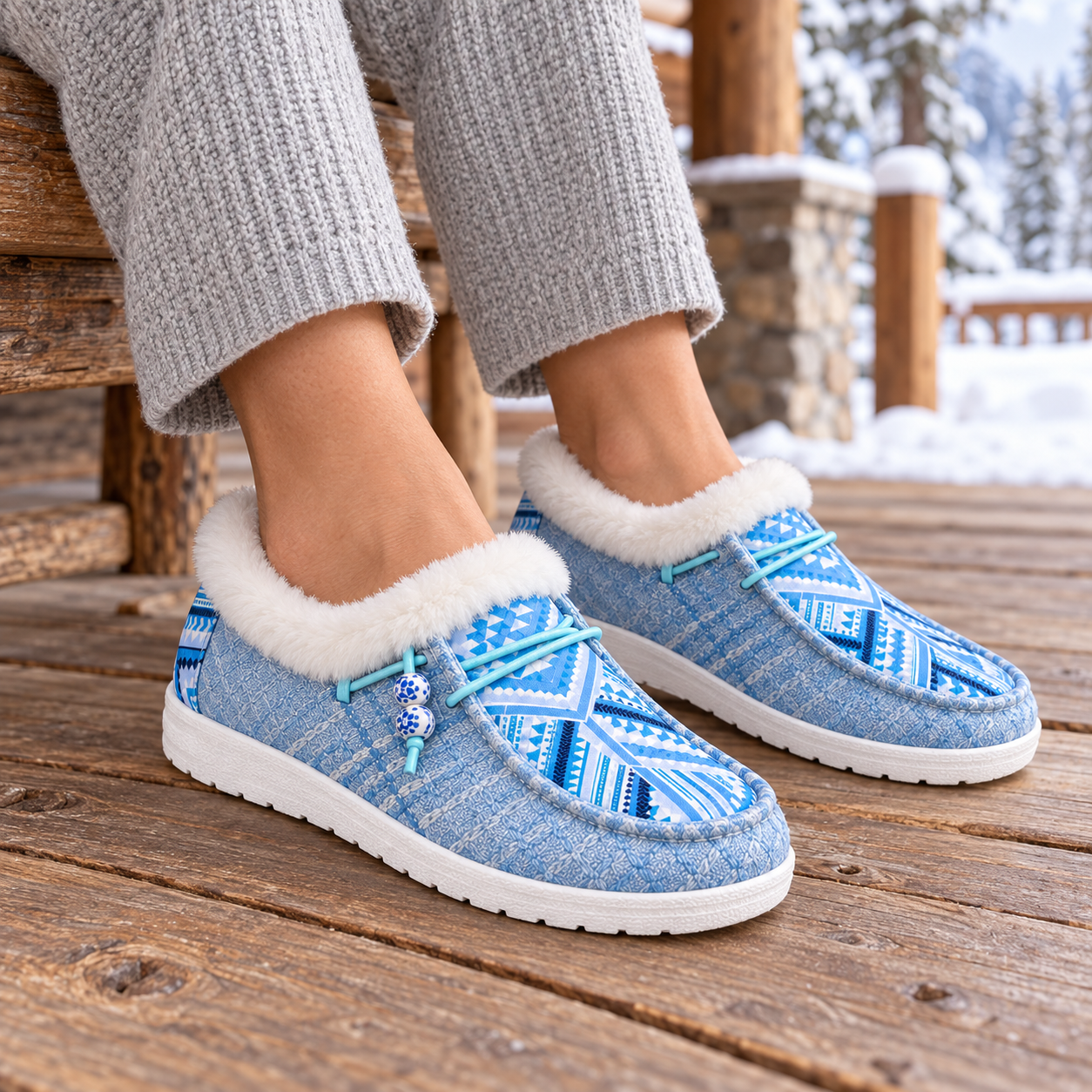 Plush-Lined Winter Moccasins