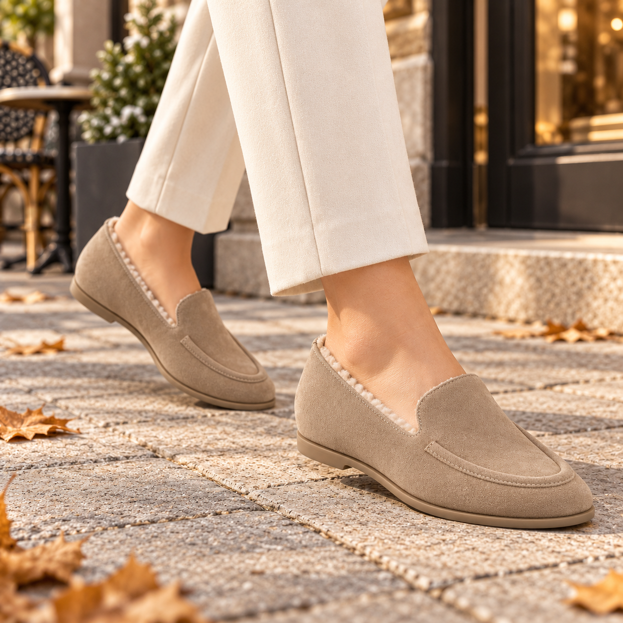 Velvet Warm Flat-Soled Shoes