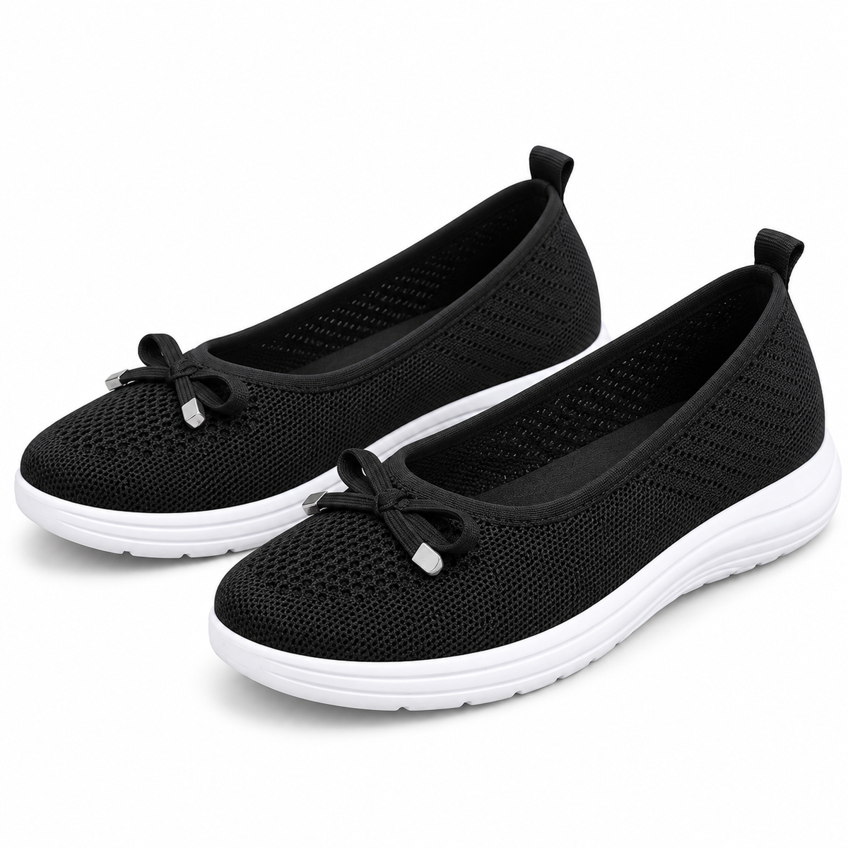 Breathable Knit Walking Flats
