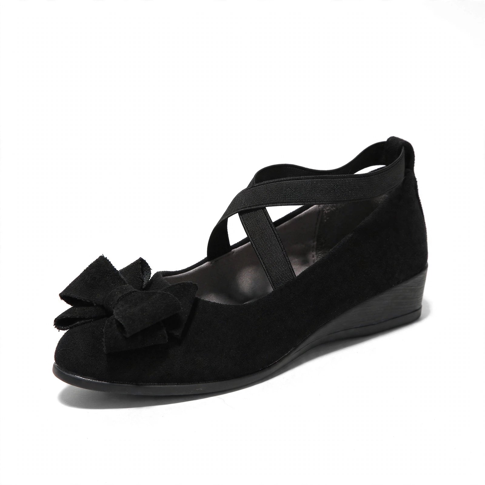 Marla Wide-Toe Knit Mary Jane Flats