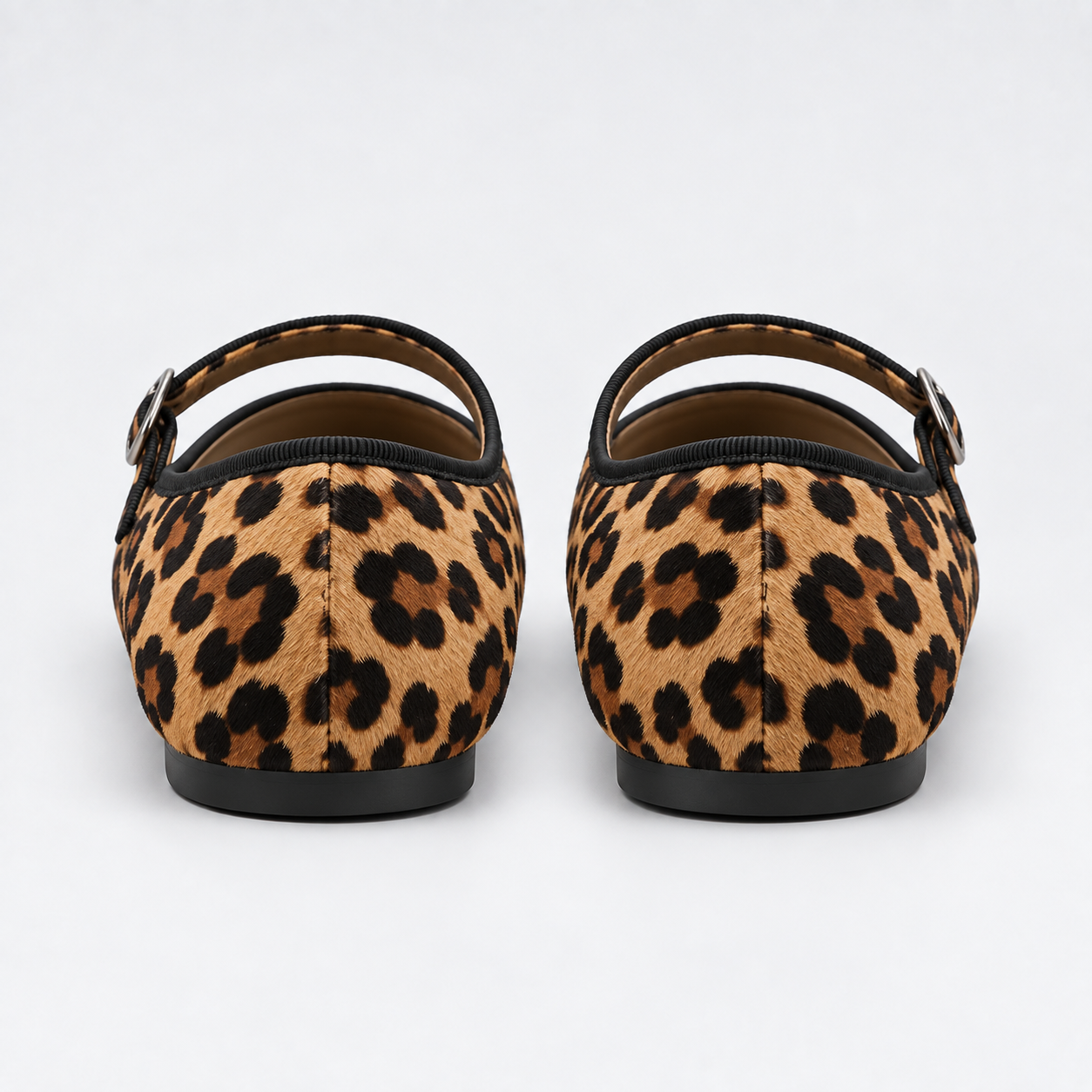 Soft-Sole Leopard-Print Mary Jane Flats