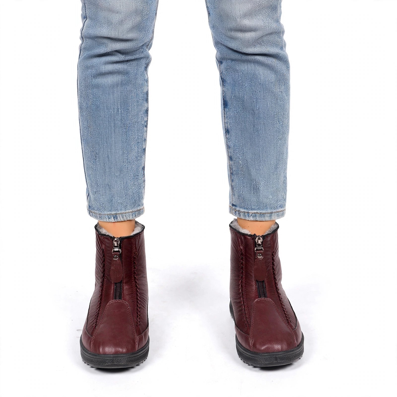 Elowen Fleece-Lined Buckle Ankle Boots
