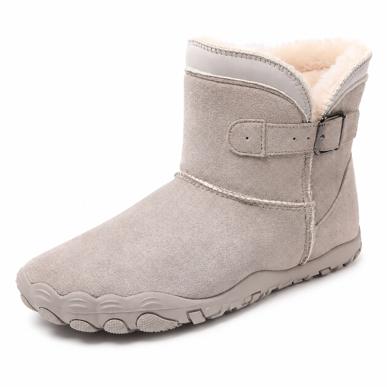 Women’s Fleece-Lined Buckle Ankle Boots