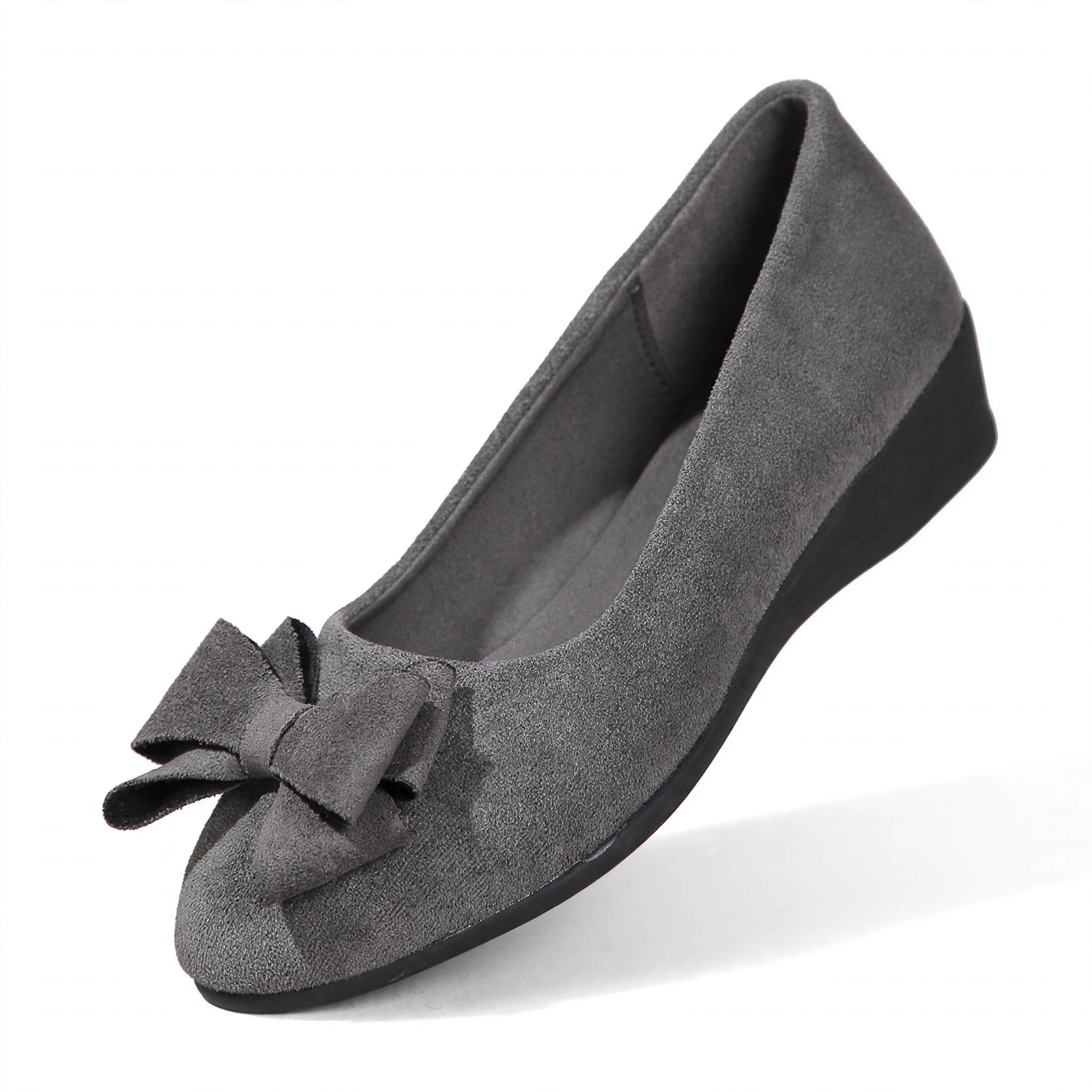 Lena Wide-Toe Knit Mary Jane Flats