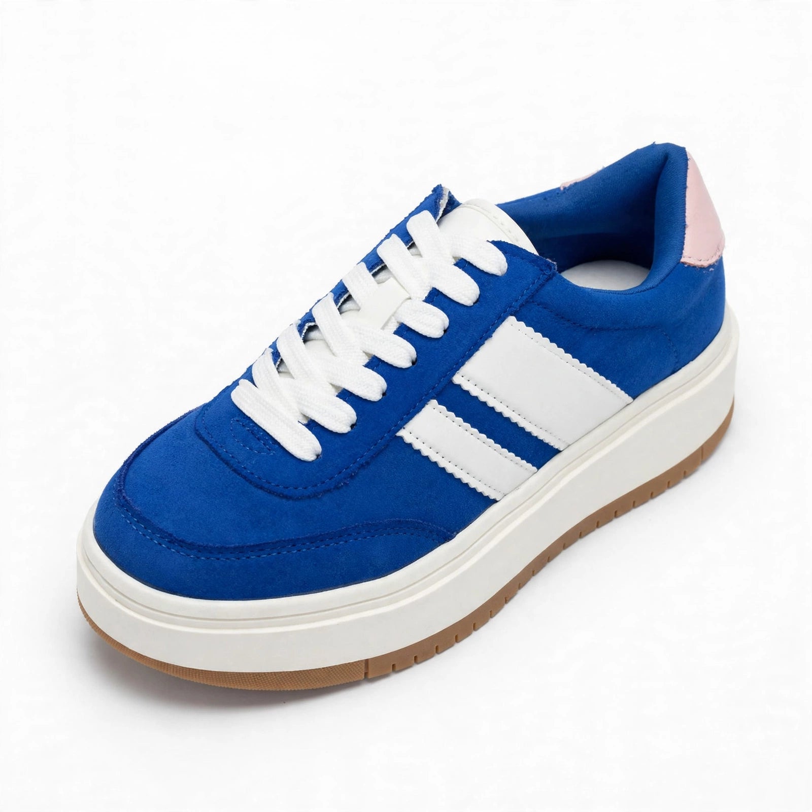Mila Layered Stripe Gum-Sole Sneakers