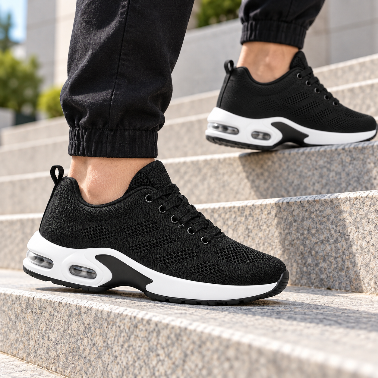 Stretch-Knit Walking Shoes
