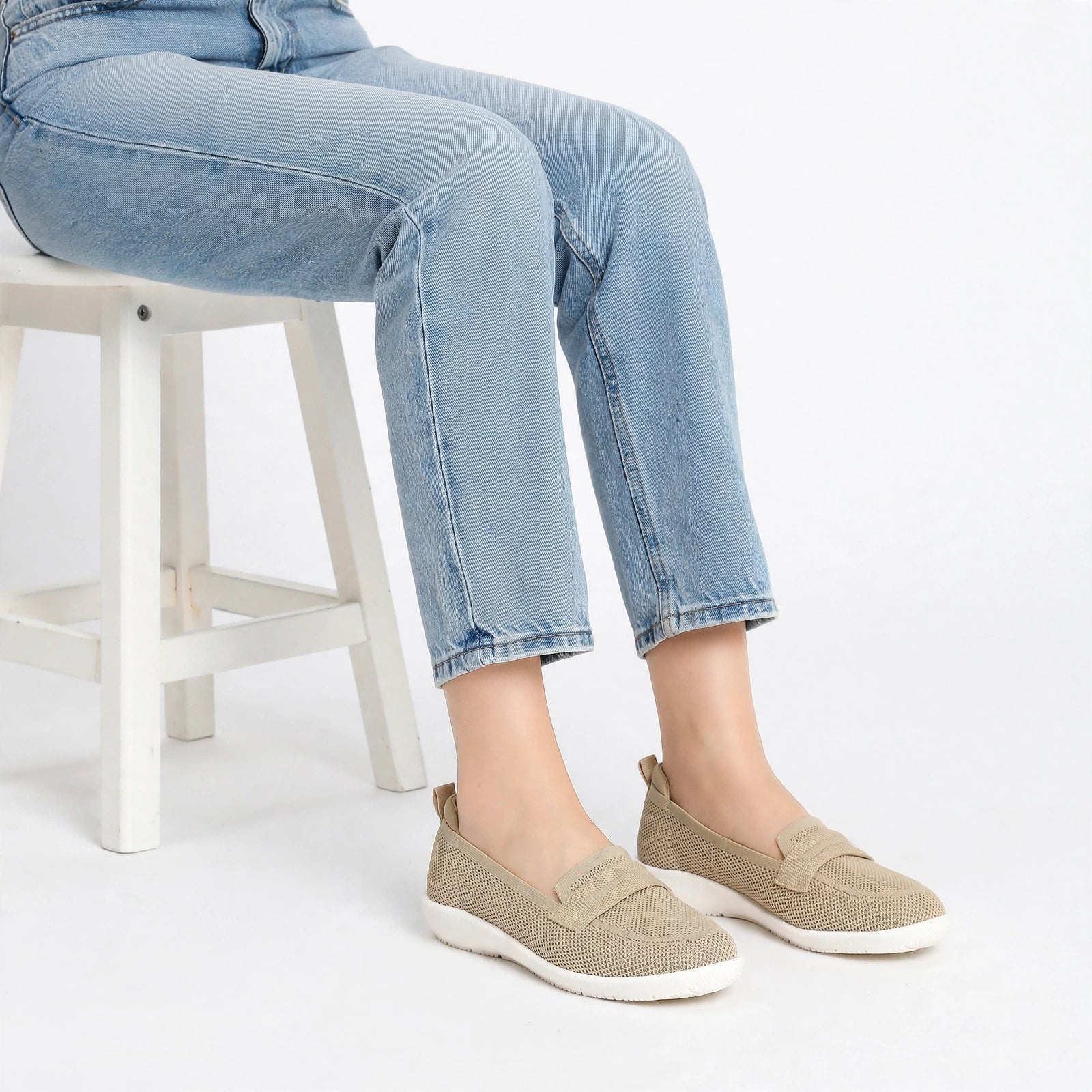 Camille Leather Moccasin Loafers