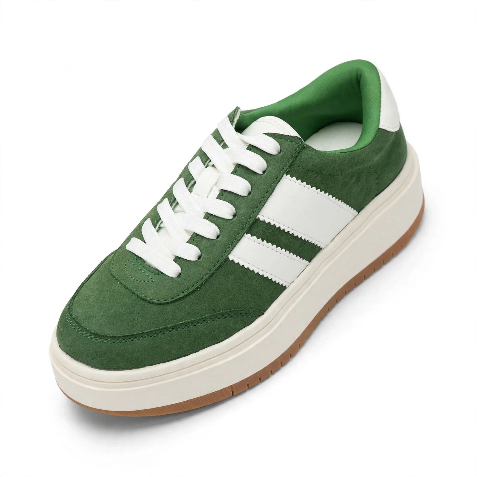 Mila Layered Stripe Gum-Sole Sneakers