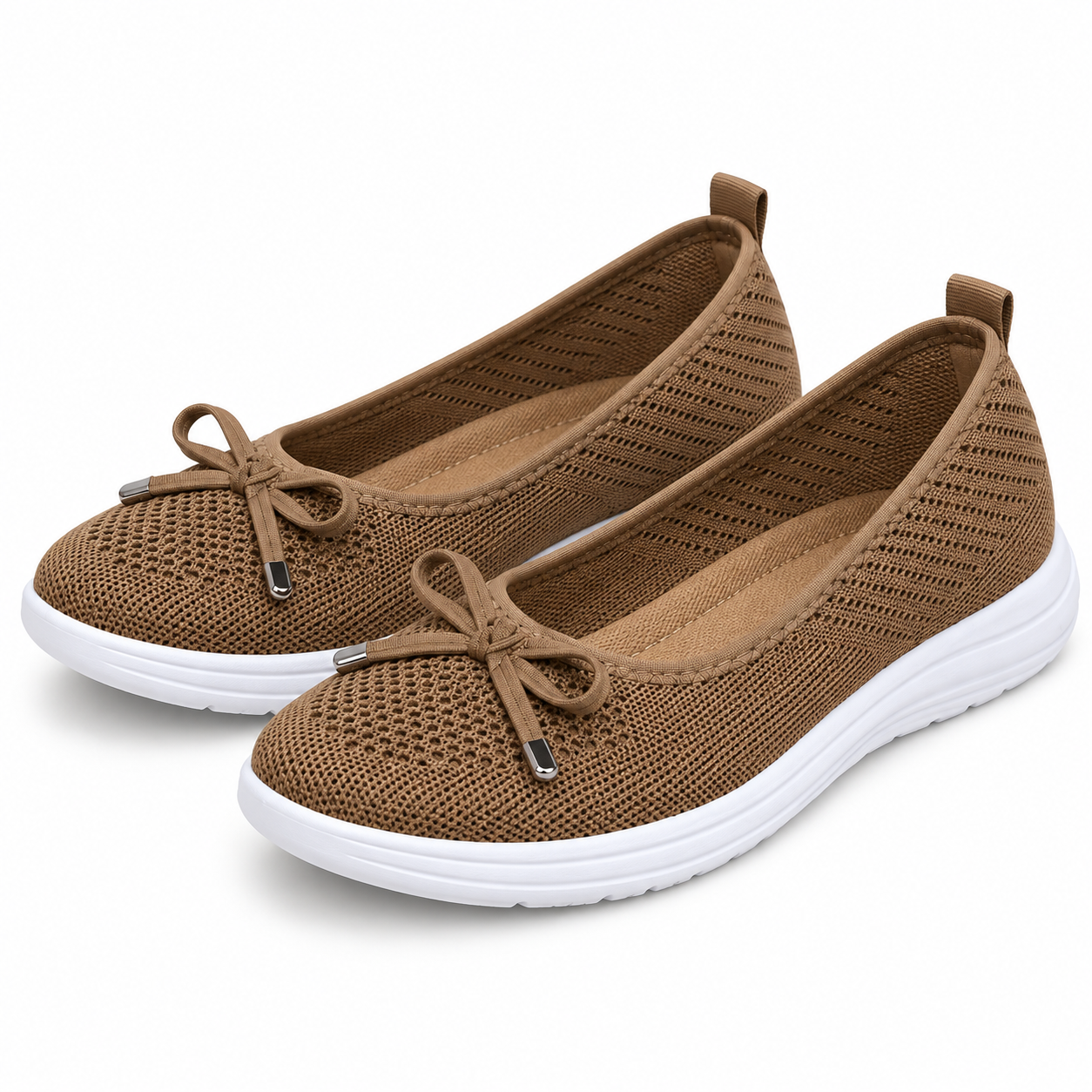 Breathable Knit Walking Flats