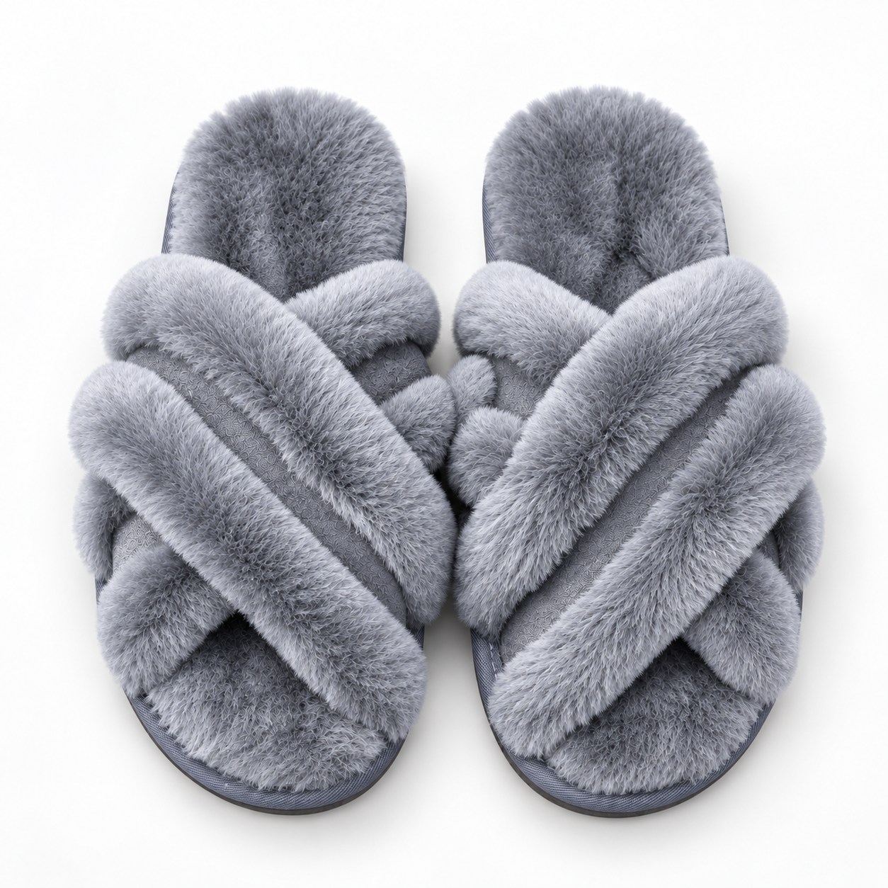 Cozy Wool Criss-Cross Slippers
