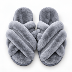 Cozy Wool Criss-Cross Slippers