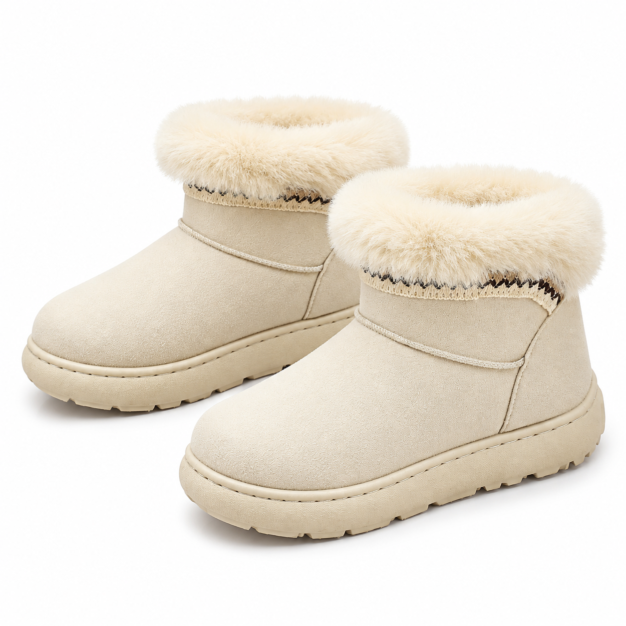 Plush-Lined Mid-Calf Snow Boots