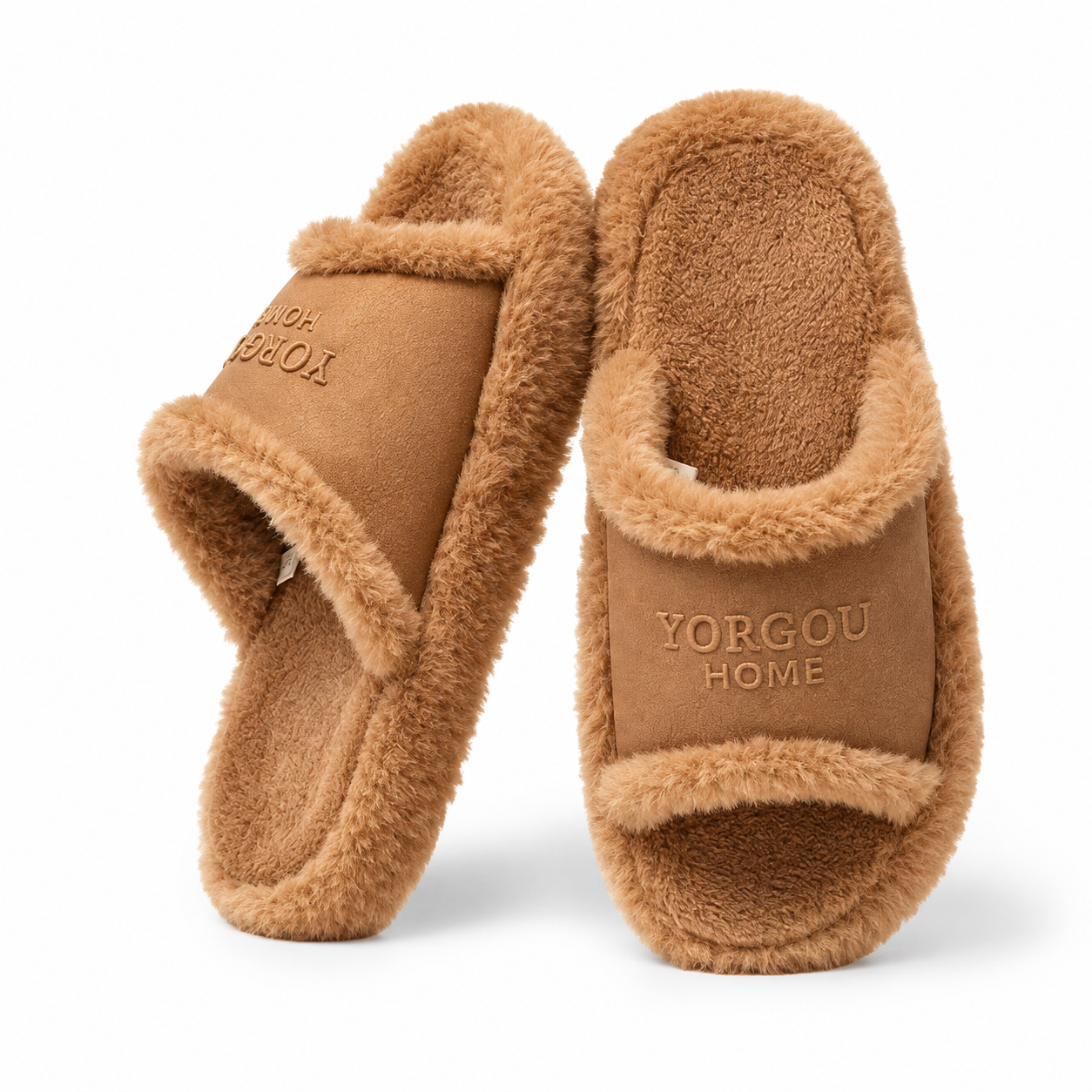 Cozy Faux Leather Winter Slippers