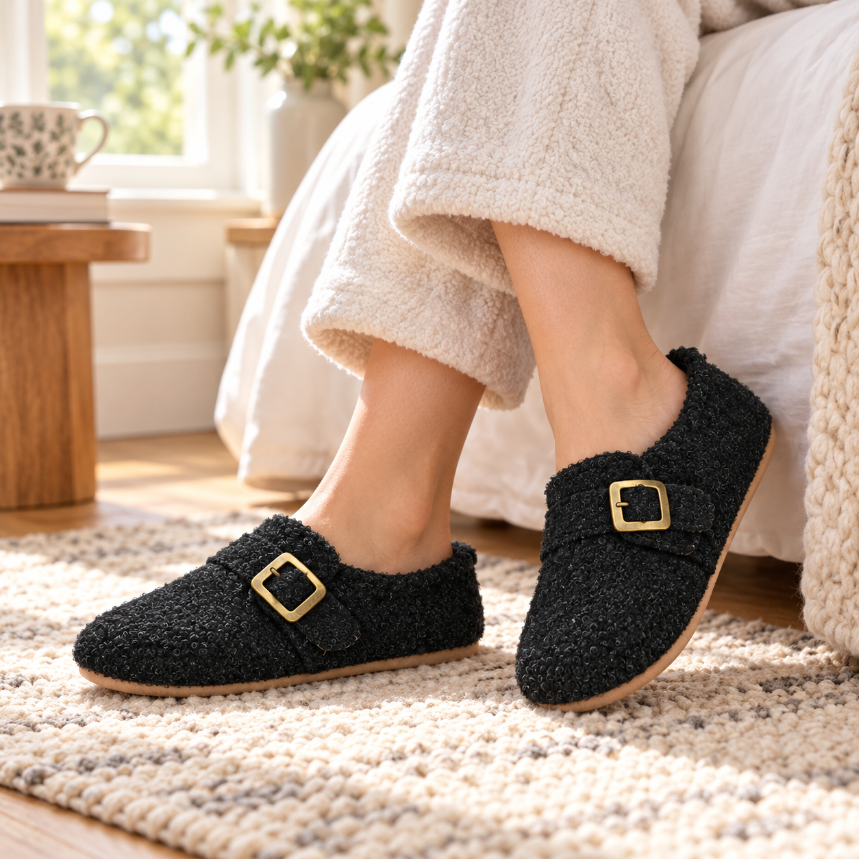 Soft Fleece-Lined Casual Clogs