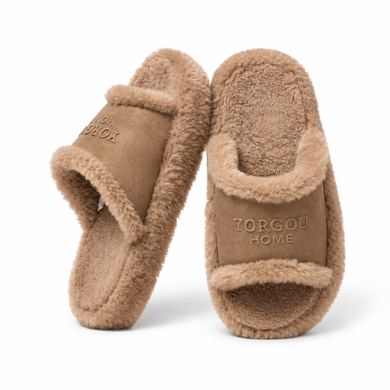 Cozy Faux Leather Winter Slippers