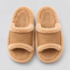 Cozy Faux Leather Winter Slippers