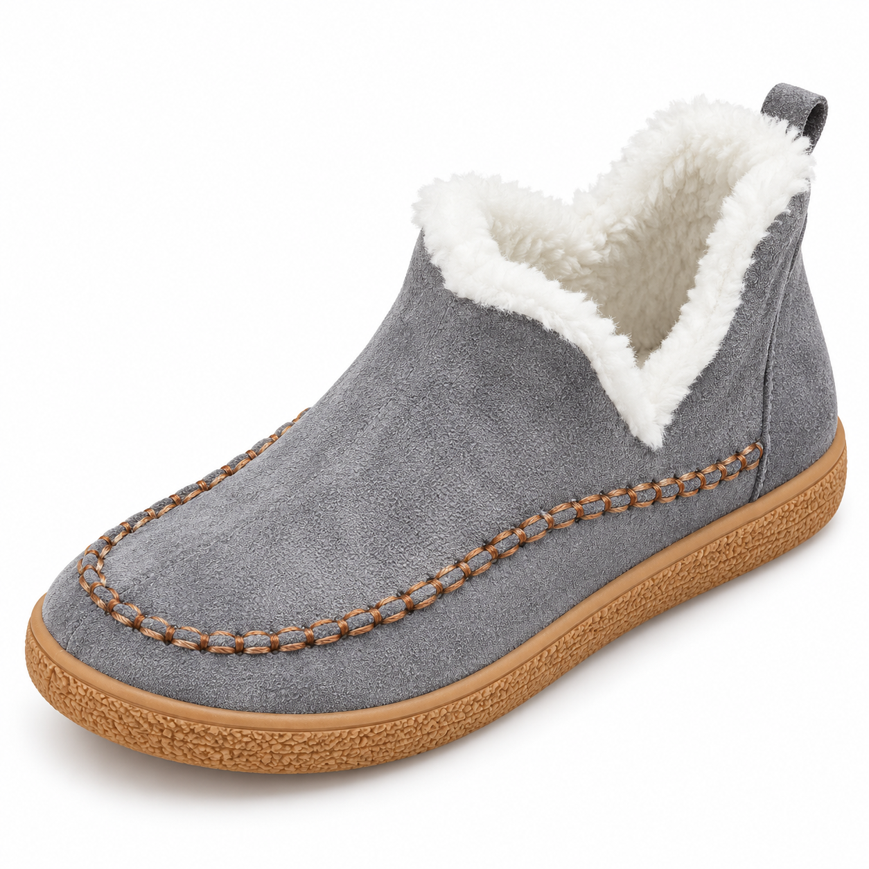 Women's Cozy Fleece-Lined Slip-On Ankle Boots