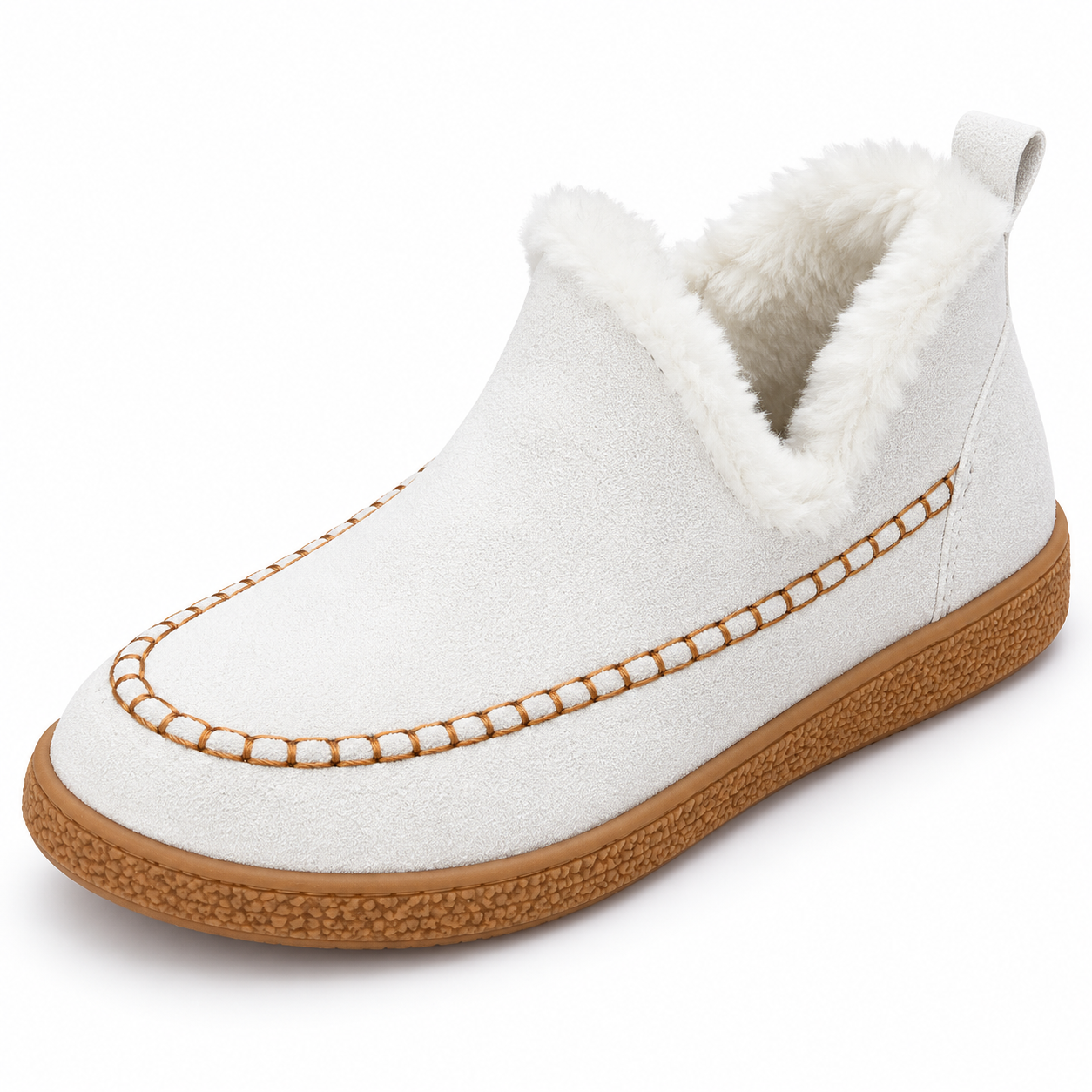 Women's Cozy Fleece-Lined Slip-On Ankle Boots