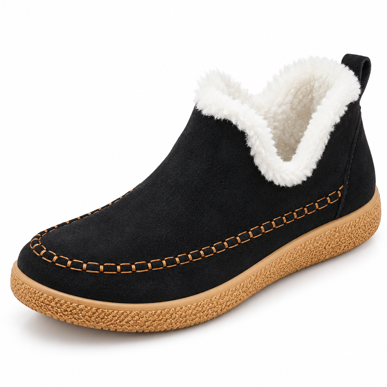Women's Cozy Fleece-Lined Slip-On Ankle Boots