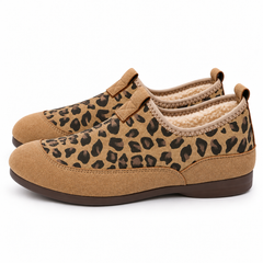 Leopard-Print Soft-Sole Winter Loafers