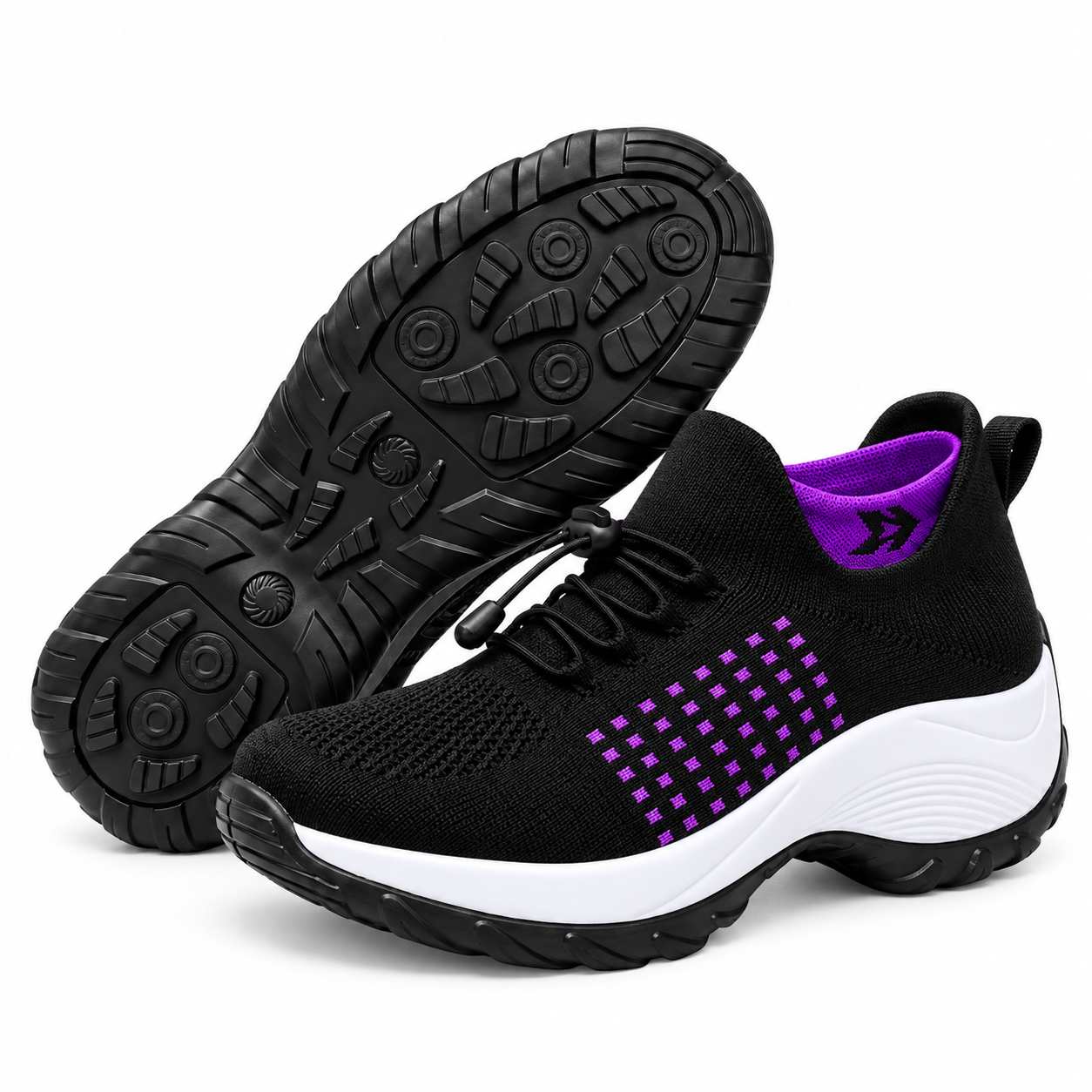 Stretch-Cushion Walking Shoes
