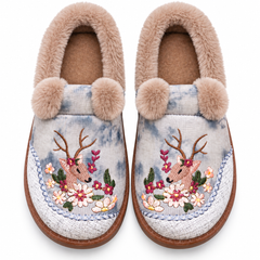 Floral Fleece-Lined Thick-Sole Winter Shoes