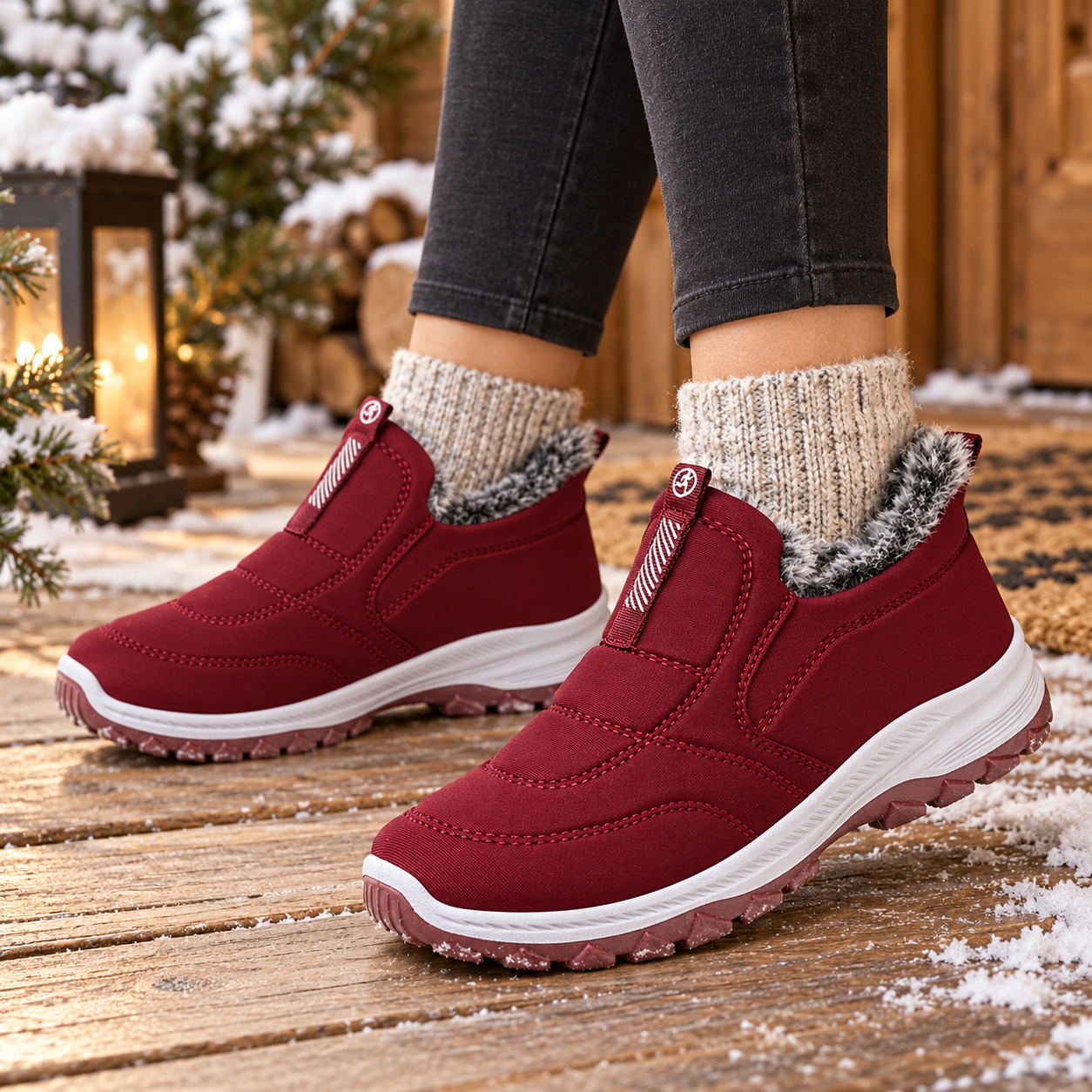 Waterproof Fur-Lined Ankle Boots