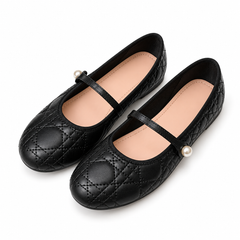 Soft-Sole Round-Toe Mary Jane Flats