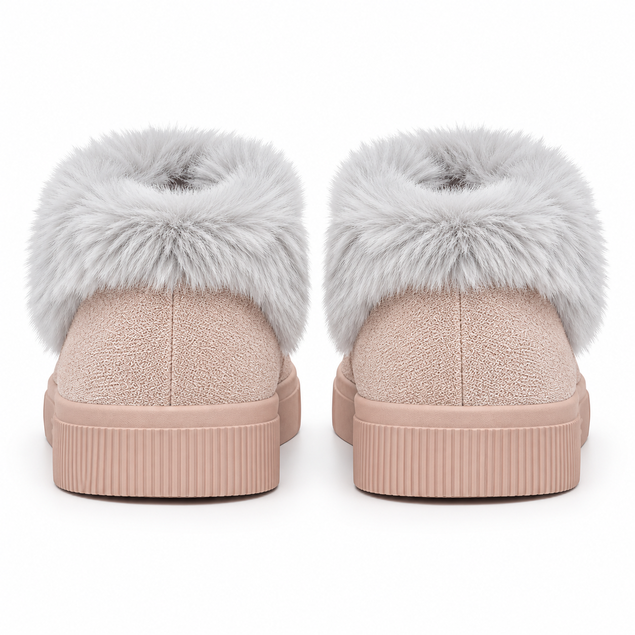 Faux-Fur Bow Ankle Boots
