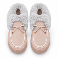 Faux-Fur Bow Ankle Boots